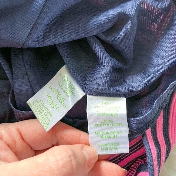 Lilly Pulitzer Brielle Fit and Flare Dress - Pink and Navy Stripe | Size XS - Picture 7 of 9